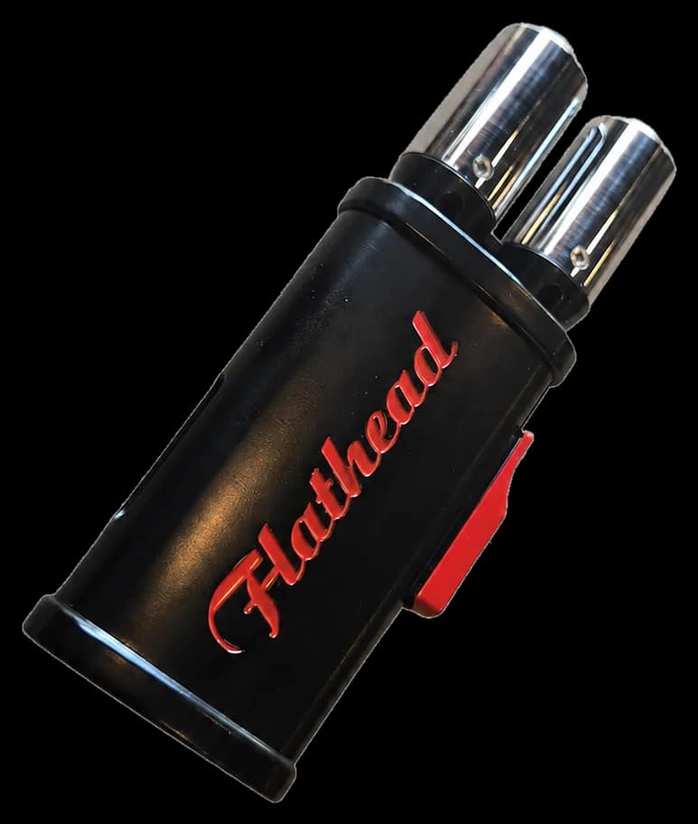 Flathead Black Muffler Dual-Flame Lighter